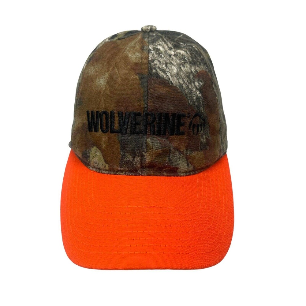 Wolverine Hat Cap Camo Strapback Adjustable Camouflage Orange Hunting